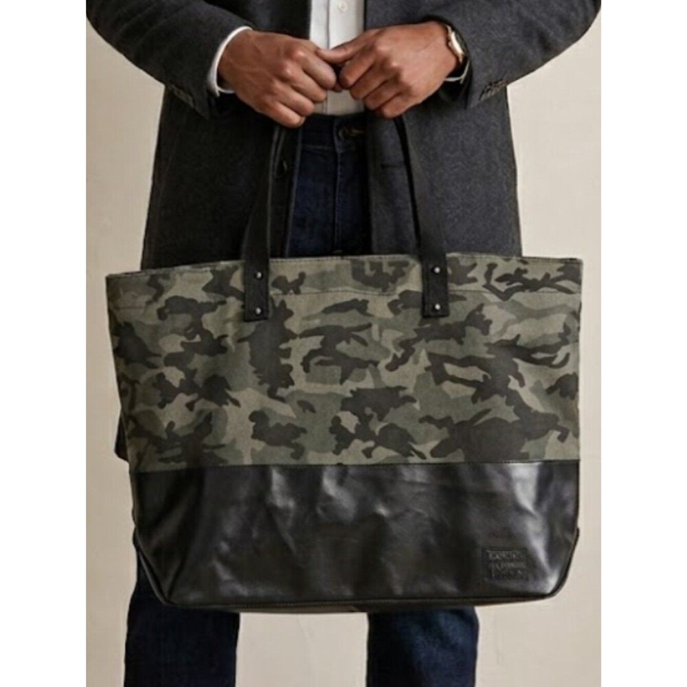 Express Camo Canvas and Vegan Leather EXP-111 NYC Tote Duffel Bag